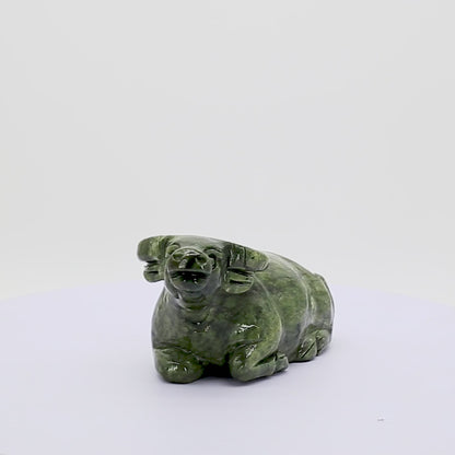 Jade Zodiac Ox for Reliable Progress 18cm