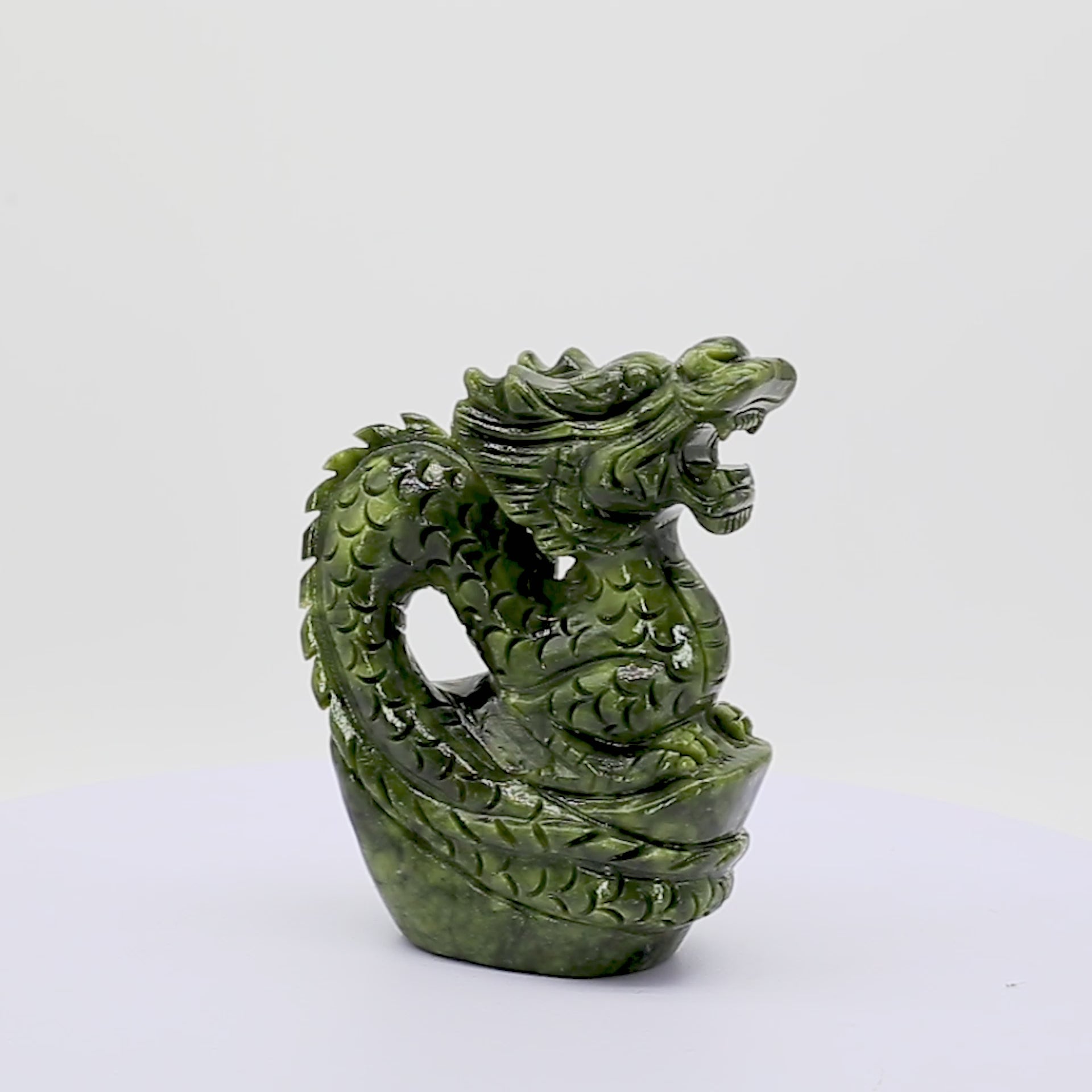 Jade Zodiac Dragon for Majestic Power 17cm