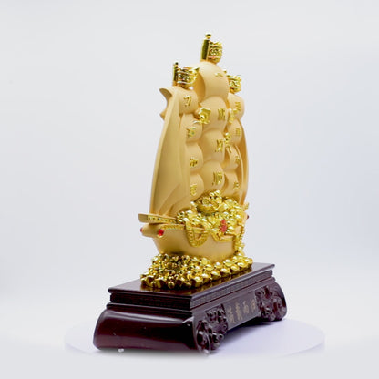 Return with Riches Golden Wealth Ship 46cm