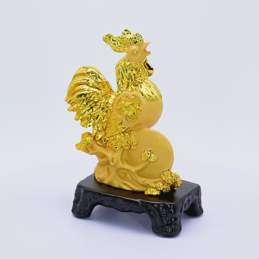 Golden Zodiac Rooster of Reliable Discipline 18cm